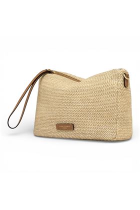 Pochette Gianni Chiarini in paglia intrecciata colore naturale. GIANNI CHIARINI | 12155-NATURALE CUOIO